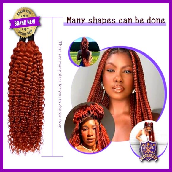 18 Inch Human Hair Extensions 2 Bundles 110g Curly Boho Braiding Hair main image 5